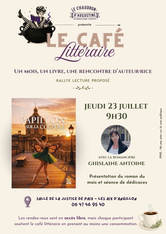 Le Café Littéraire avec la romancière Ghislaine Antoine